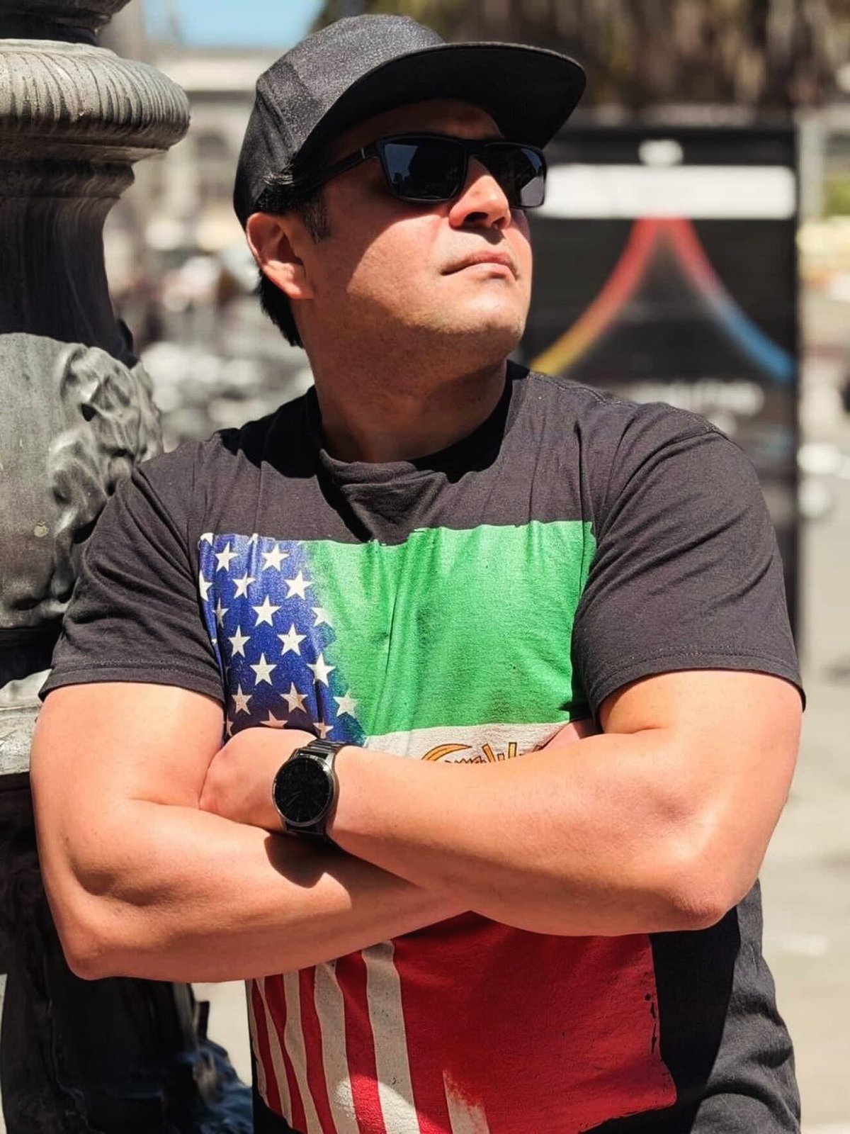 Portrait of DJ Alphire outdoors in San Francisco.